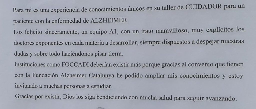 Alzheimer Catalunya i Foccadi